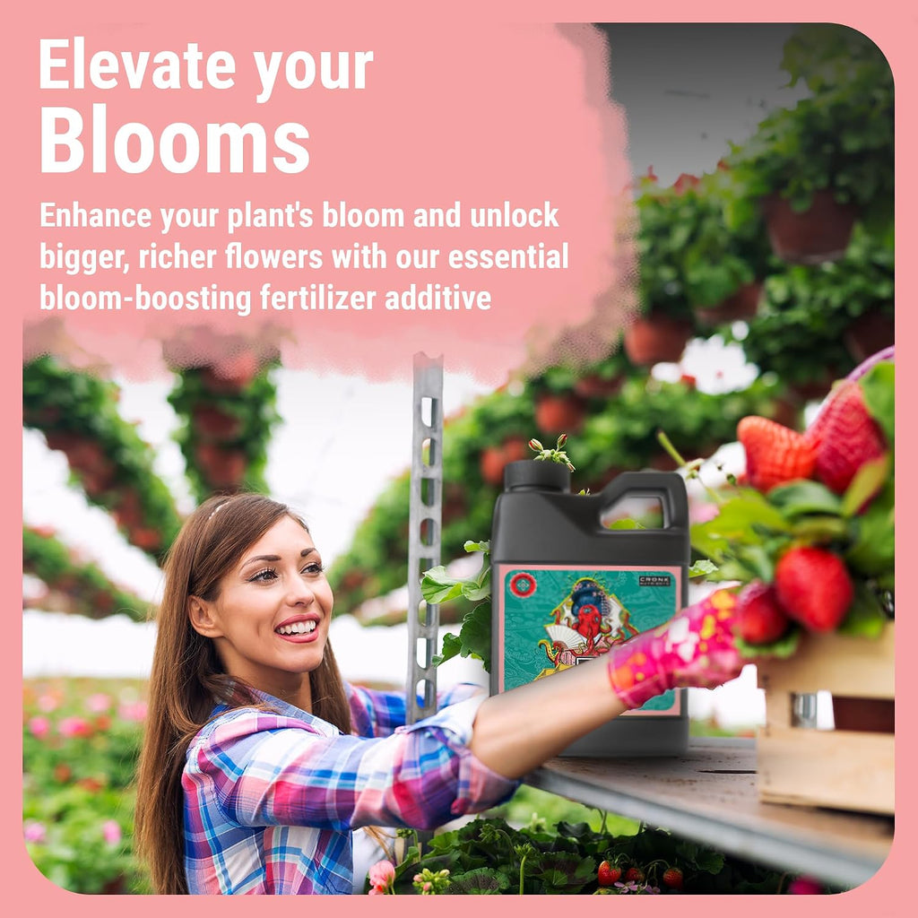 Cronk Nutrients Bud Booster, Best Budding Fertilizer Maximum Blooms, 500 mL | Hydroponic Nutrients for The Bloom Phase - Balanced pH Formula - Suitable for Soil, Soilless, and Hydroponic Systems