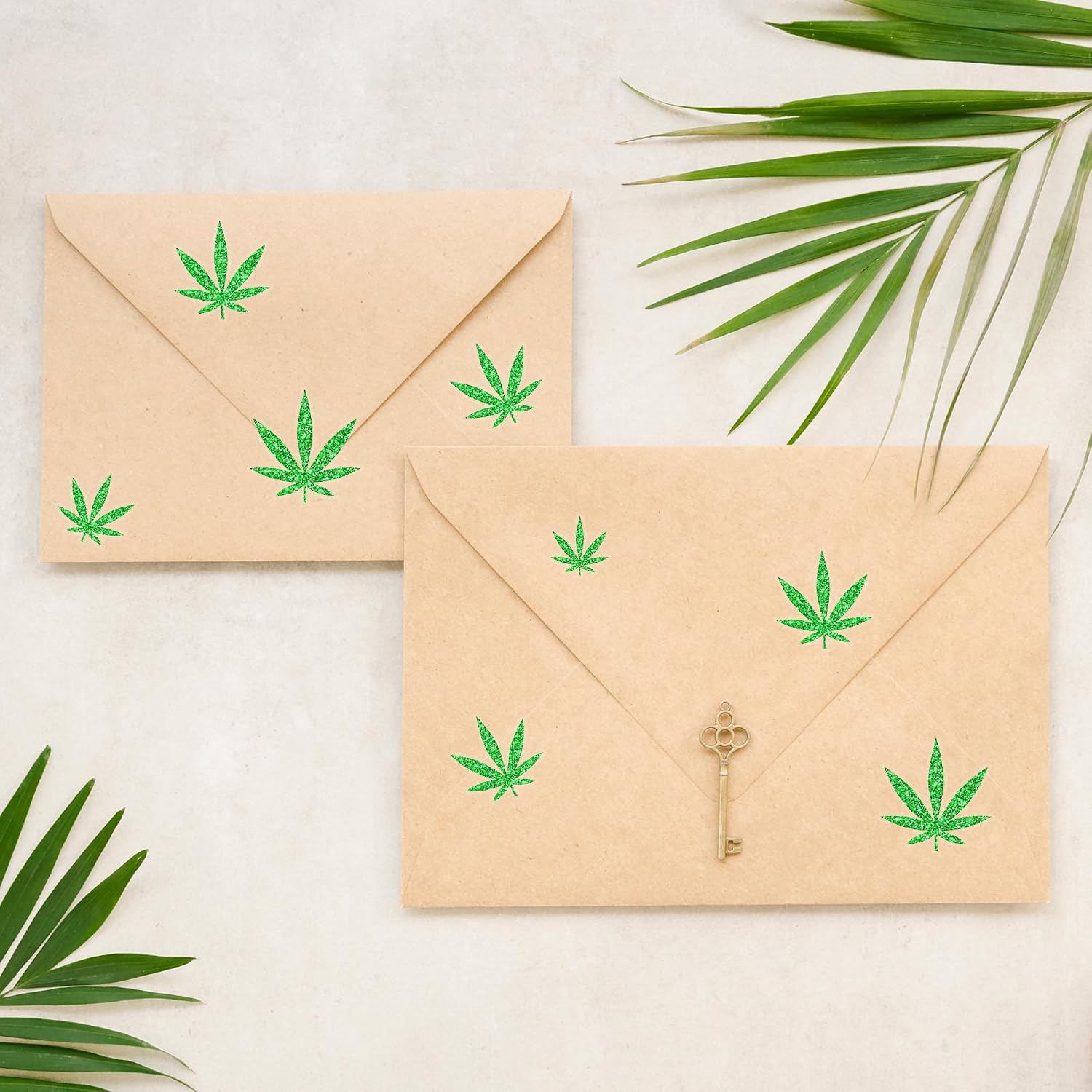 Weed Marijuana Stickers for Adult - 1 Roll 1000pcs Green Weed Decal Decorations, Cute Leaf Vinyl Sticker Label for Laptop Water Bottle Car Luggage Skateboard Party Decor Gift (Green)
