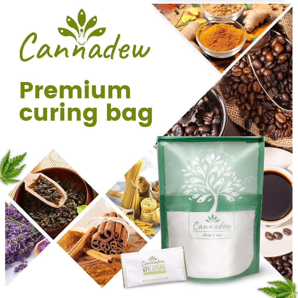 62% RH, 8g (15 Pack) Cannadew Humidity Packs Two-Way Humidity Control Pack - Moisture Absorbers & Hydration Packets for Curing and Storage