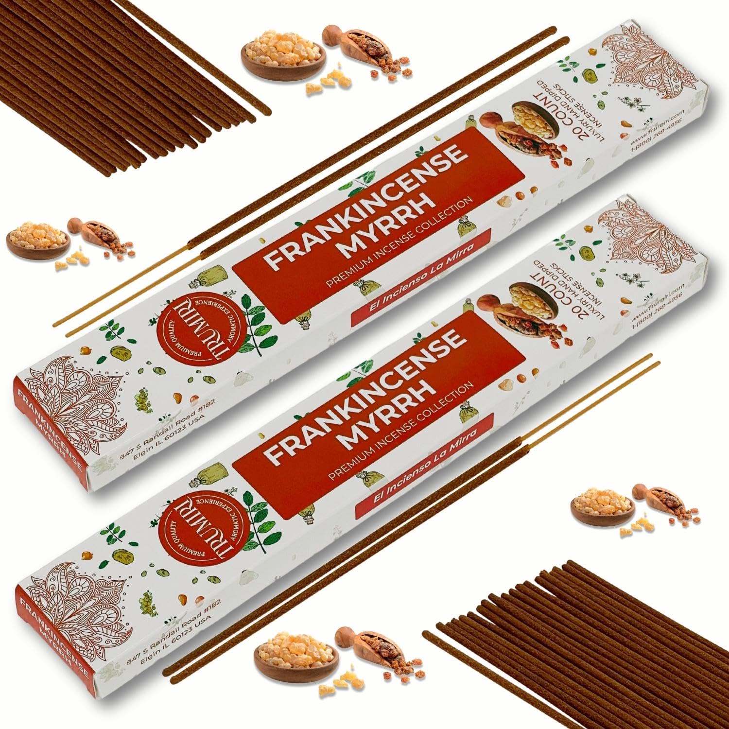 Cannabis Scented Incense Sticks - Total 40 Insence-Sticks - Dual Pack of 20 Insense - Inciensos - Inscents - Natural Non Toxic Ingredients - Incents - Incence - Inscense - Insents