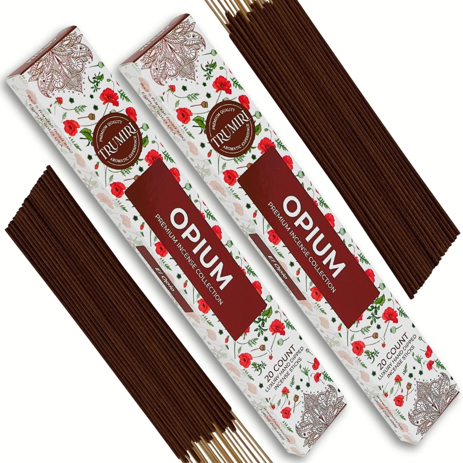 Cannabis Scented Incense Sticks - Total 40 Insence-Sticks - Dual Pack of 20 Insense - Inciensos - Inscents - Natural Non Toxic Ingredients - Incents - Incence - Inscense - Insents