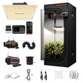 Spider Farmer Grow Tent Kit 2.3 X 2.3ft Complete System with GGS Controller | G1500 150W Dimmable Full Spectrum LED Grow Light, 28"X28"X63" Indoor 1680D Mylar Grow Tent, 4" Ventilation Carbon Filter Set
