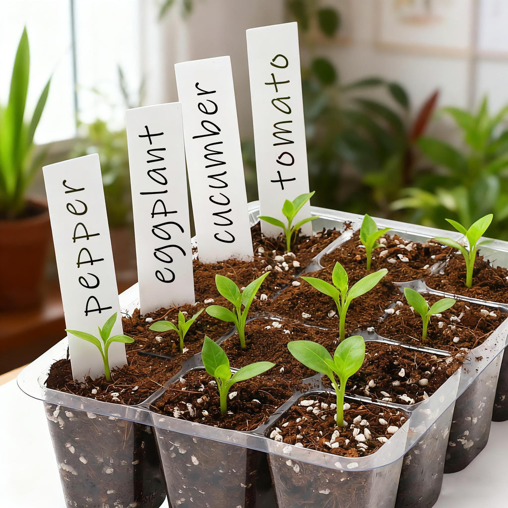 10-Pack Seed Starter Trays, Tall Dome, Base, 12-Cell Tray, Clear | 10 Seedling Kits with Tall Domes for Large Seed Starting. Adjustable Vents, Clear Trays & Heat Mat Compatibility, Indoor Use