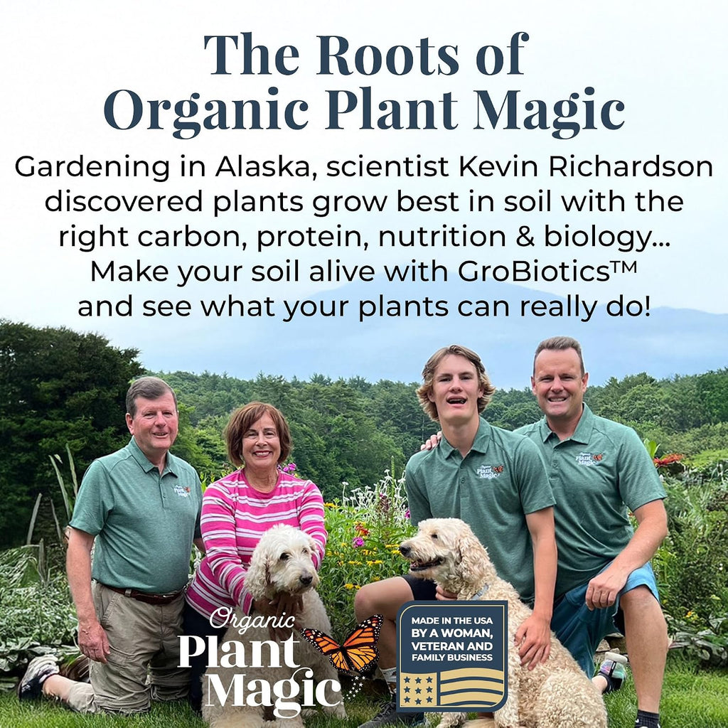 Organic Plant Magic Fertilizer & Plant Food for House Plants & Garden 1/2lb | Makes 32+ Gal of Organic Water Soluble Fertilizer for Plant Growth use on Vegetables, Flowers, Gardens & Indoor House Plants
