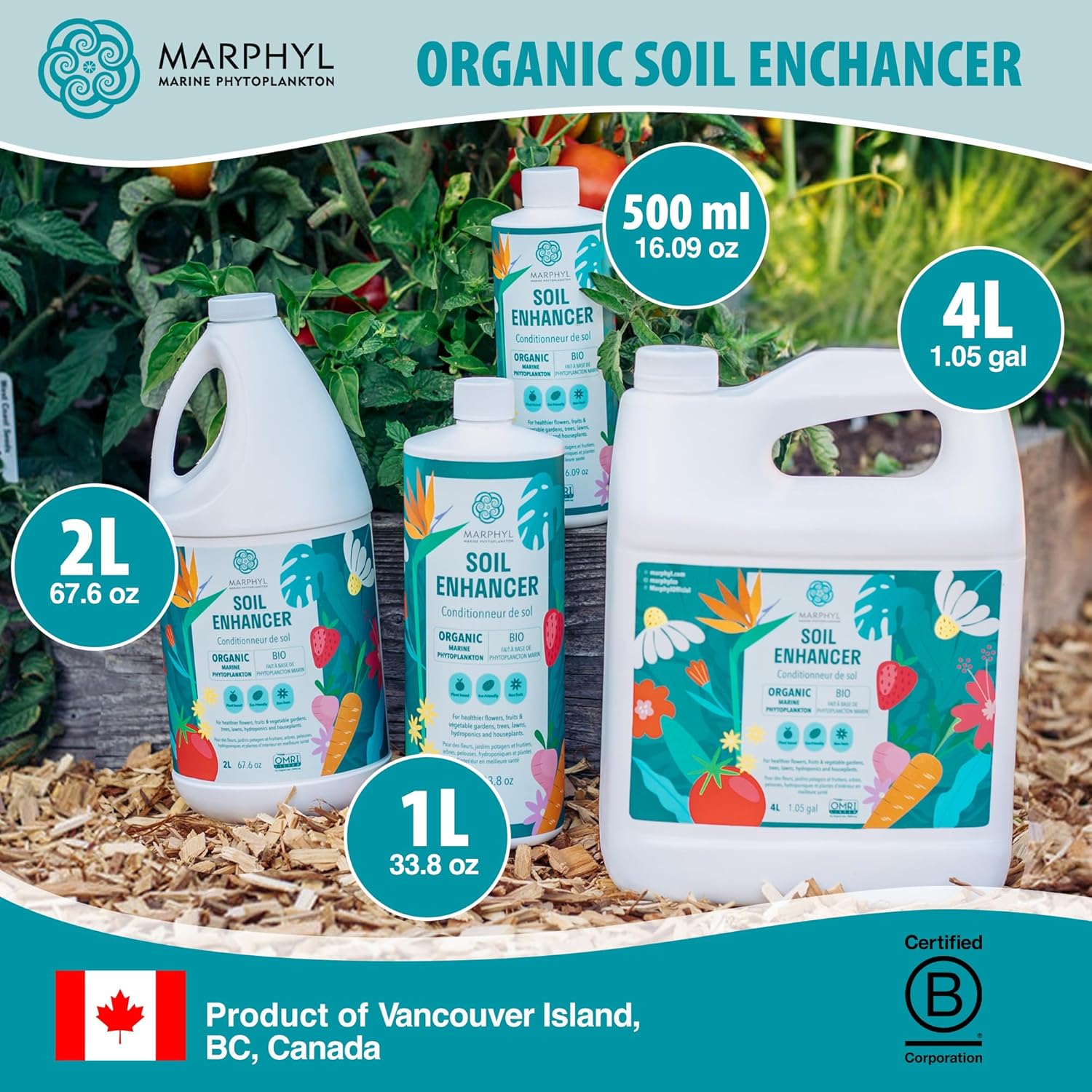 MARPHYL All-Purpose Plant Food – Organic Nutrient-Rich Fertilizer & Soil Enhancer for Indoor & Outdoor Flowers, Vegetables, Succulents, Bamboo & Hydroponics