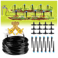 HIRALIY 50ft Drip Irrigation Kit Plant Watering System 8x5mm Blank Distribution Tubing DIY Automatic Irrigation Equipment Set for Garden Greenhouse Flower Bed Patio Lawn