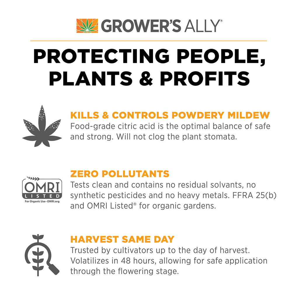 Grower's Ally Fungicide Concentrate for Plants, 8 Oz, Makes 5 Gallons