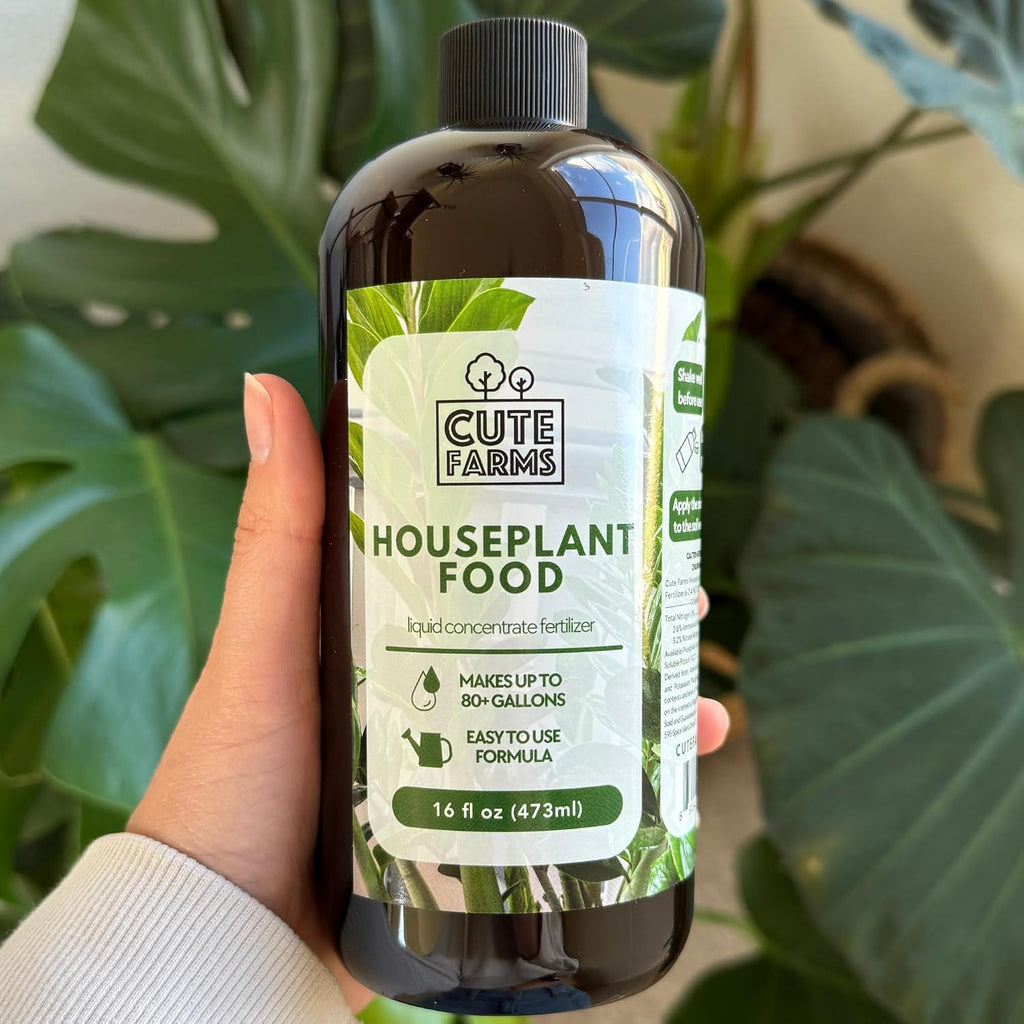 Houseplant Food 16oz Concentrated Fertilizer for Pothos, Monstera and More - All Purpose Indoor Plant Food - Makes up to 80+ Gallons - Cute Farms