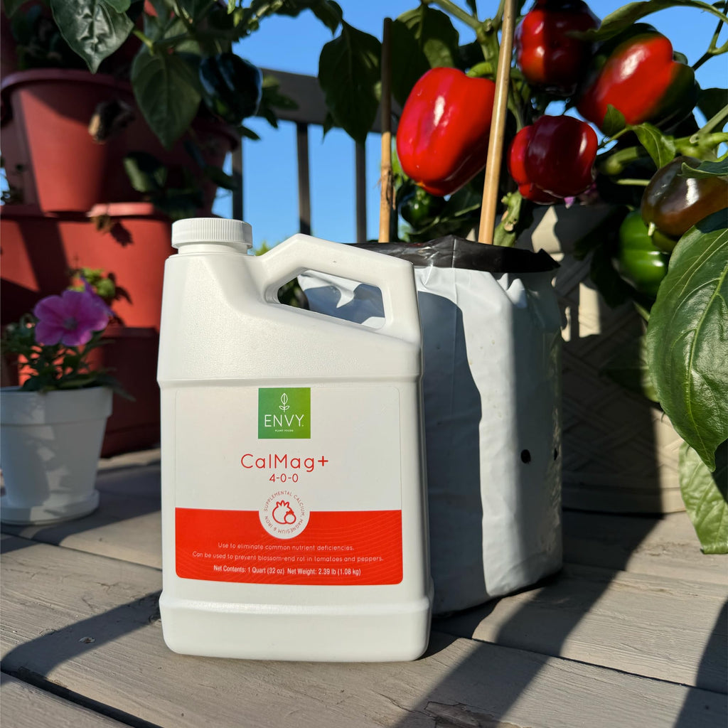 ENVY CalMag+ (4-0-0) Professional Grade Calcium, Magnesium and Iron Liquid Plant Food Supplement for Hydroponics & Soil (Quart)