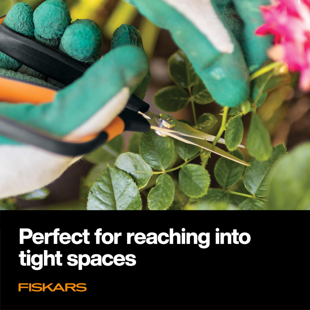 Fiskars 6" Non-Stick Pruning Snips, Resin-Resistant Garden Scissors