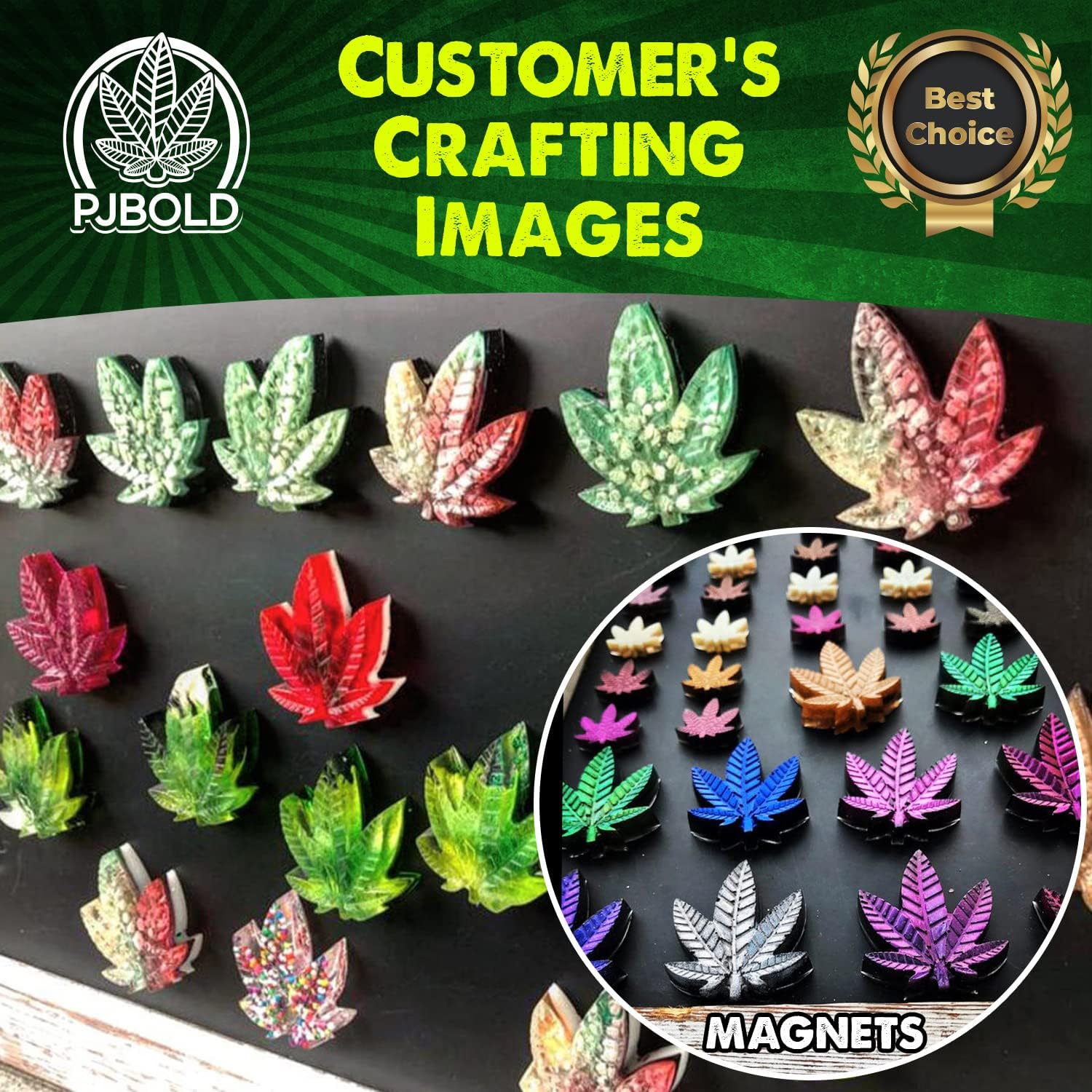 Marijuana Leaf Gummy Molds Silicone Candy Mold Kit - 3 Pack