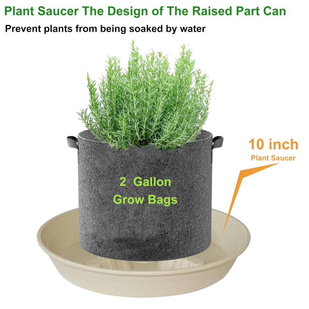 4 Pack Plant Saucer 8 inch, 10 12 14 17 inch, Plant Stand Plastic Plant Saucers for Indoors Outdoor, Heavy Duty Flower Planter Drip Trays for Pots, Pot Saucers for Plants, Grow Bags Saucers