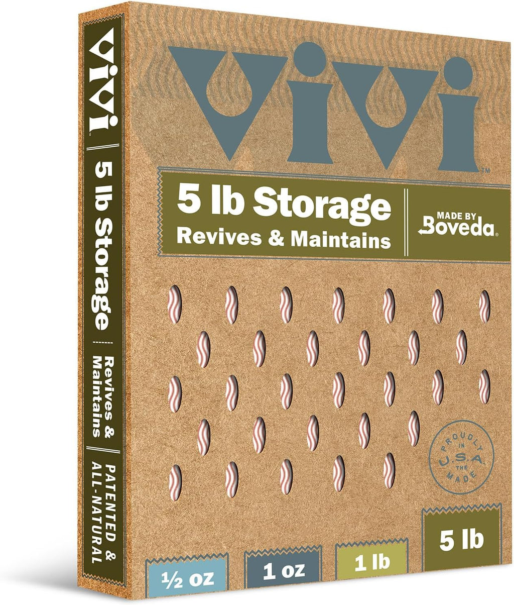 Vivi Fresh 5 LB Humidity Control Pack | Individually Wrapped | For All Airtight Storage Containers, Store Longer and Preserve Freshness | Made in the USA by Boveda