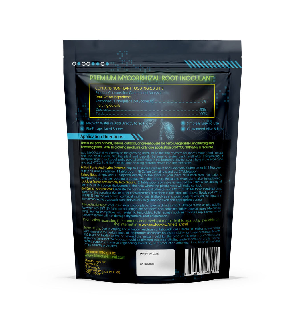 Trifecta Myco Supreme Root Stimulator | 2 oz | Ultra-Concentrated Mycorrhizal Fungi | Supports Strong Roots And Living Soil | For Trees, Roses, Flowers And Plants