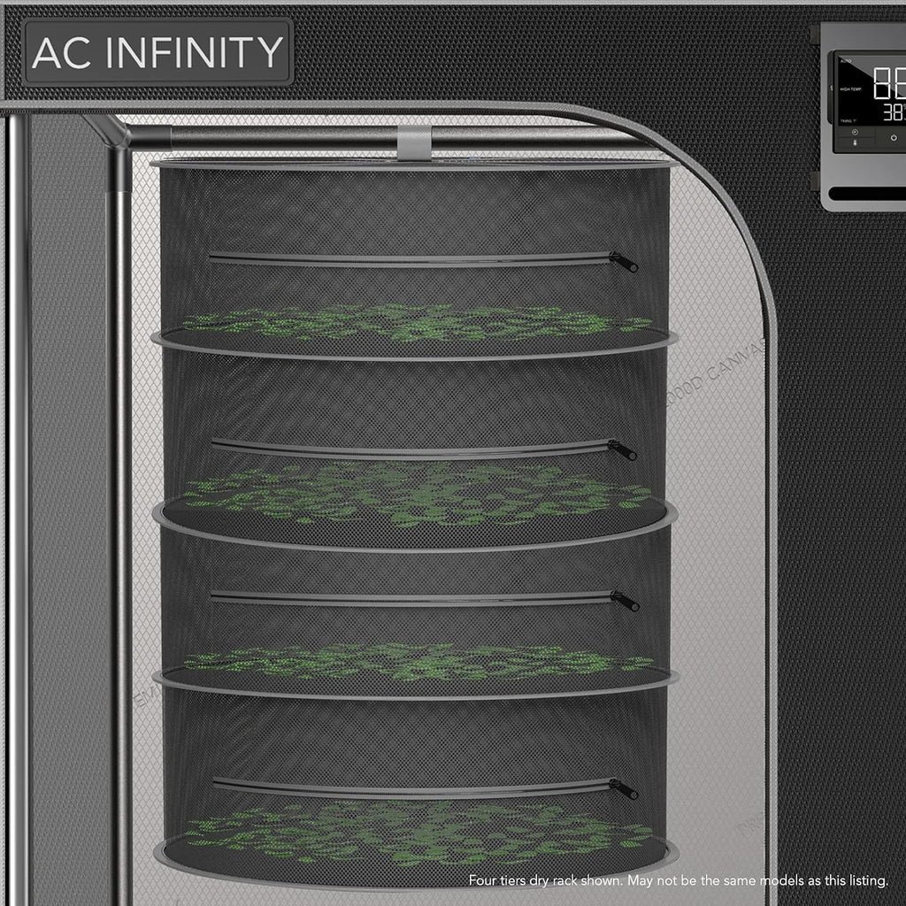 AC Infinity Herb Drying Rack, 6-Layer Hanging Mesh Net | and Buds, 24" Diameter Fit in Grow Tents Closets Hydroponics