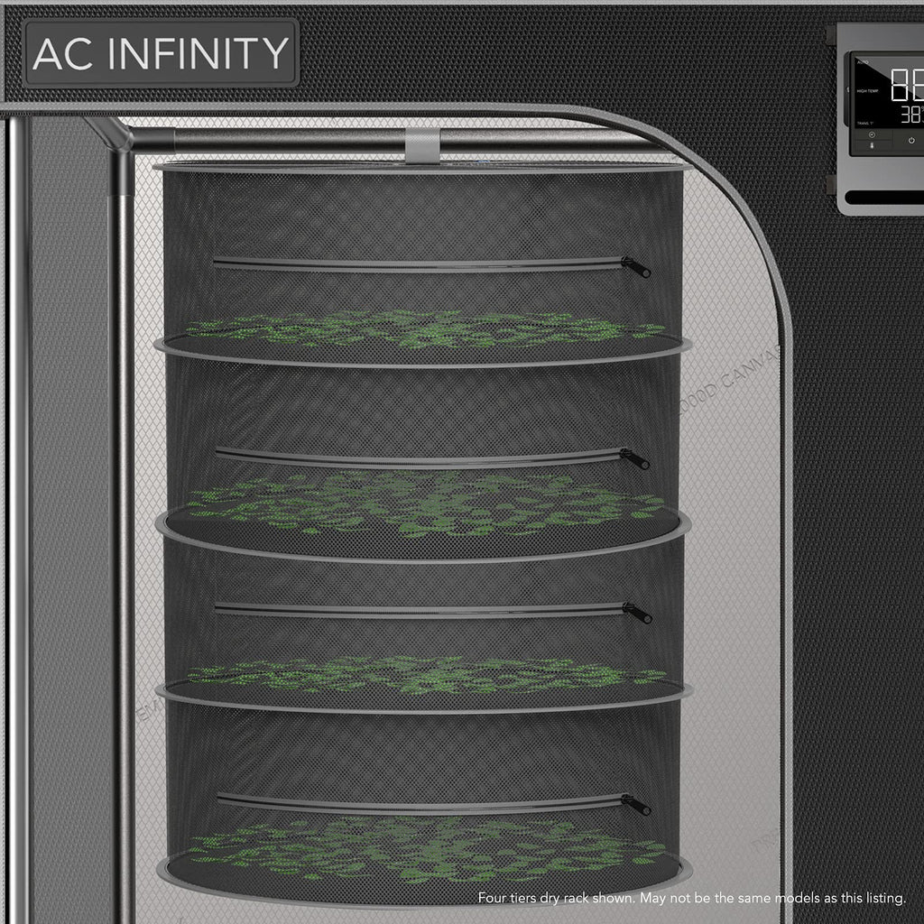 AC Infinity Herb Drying Rack, 6-Layer Hanging Mesh Net | and Buds, 24" Diameter Fit in Grow Tents Closets Hydroponics