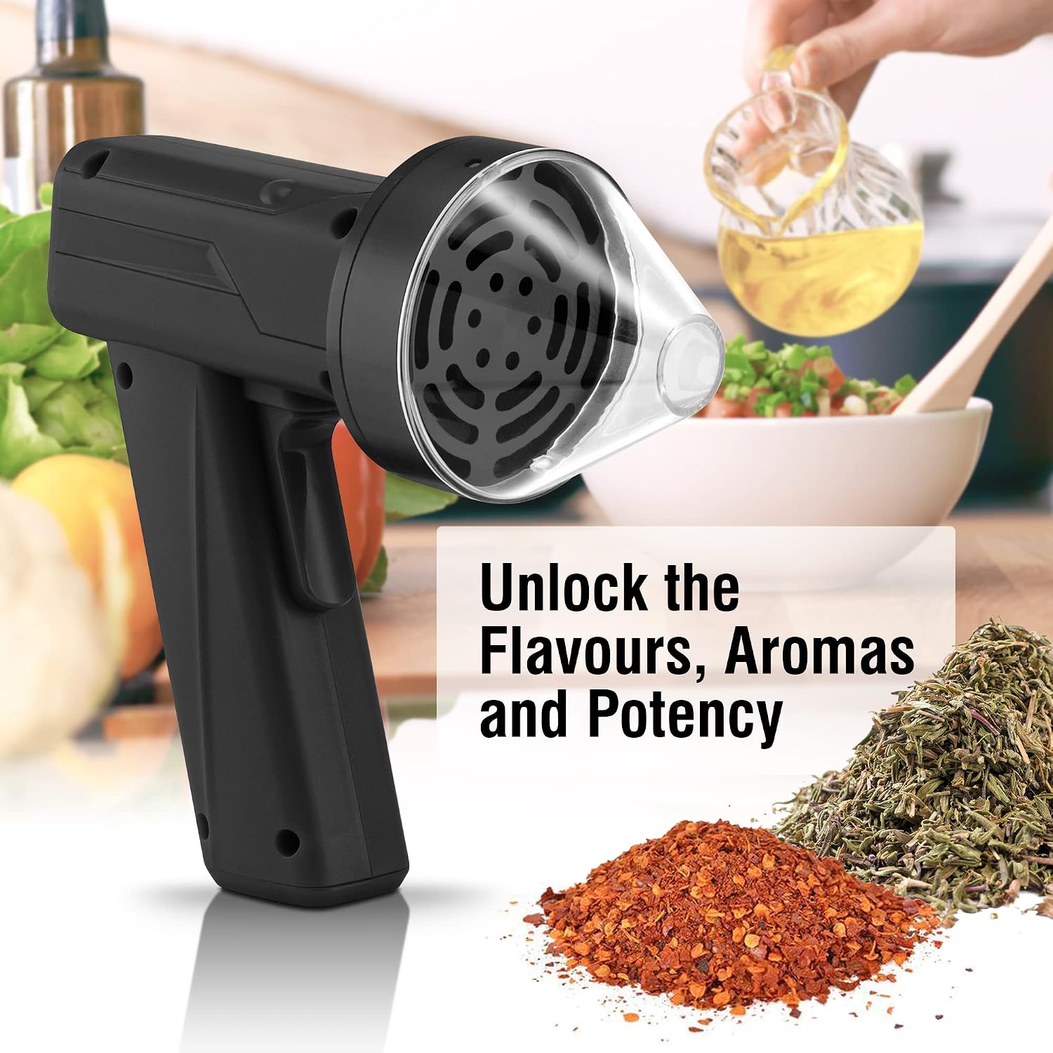 2.5" Large Electric Grinder Herb Grinder, Auto Spice Grinder with Auto Dispensing (Black)
