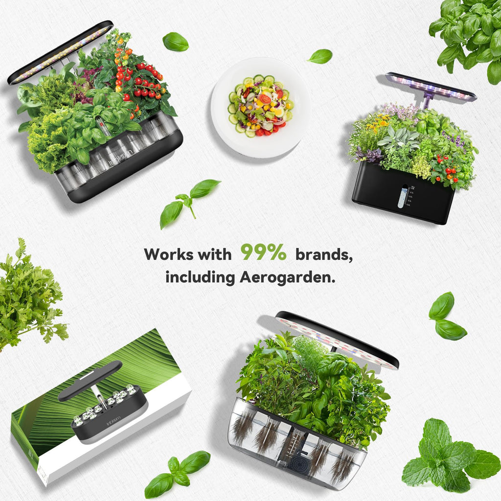 inbloom 12-Pod Pepper Seed Pod Kit for AeroGarden, iDOO, Ahopegarden Hydroponic Growing System, Include Cucumber, Red&Golden Tomato, Red Chili Pepper, Green&Yellow Pepper, Purple Pepper, 400+ Seeds