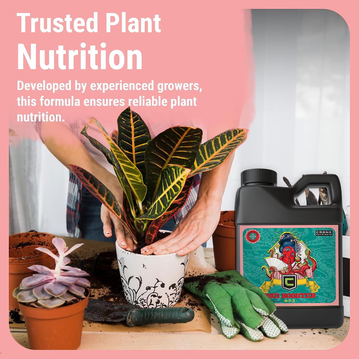 Cronk Nutrients Bud Booster, Best Budding Fertilizer Maximum Blooms, 500 mL | Hydroponic Nutrients for The Bloom Phase - Balanced pH Formula - Suitable for Soil, Soilless, and Hydroponic Systems