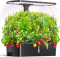 Hydroponics Growing System Kit 12 Pods Indoor Garden, Hydroponic Indoor Herb Garden Kit with Grow Light, Smart in Door Gardening Gifts for Women, Adjustable Height, Auto Timer, Quiet Pump