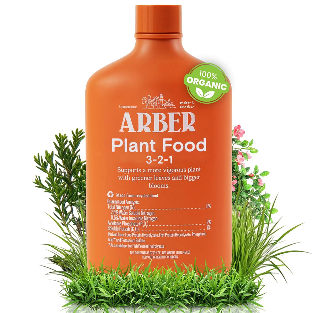 Organic Plant Food Liquid Fertilizer - Houseplants & Garden Concentrate | Nutrient Formula, Indoor and Outdoor Use, Houseplants and Gardens, Root Development, Foliage Growth, Bloom, Immunity Support