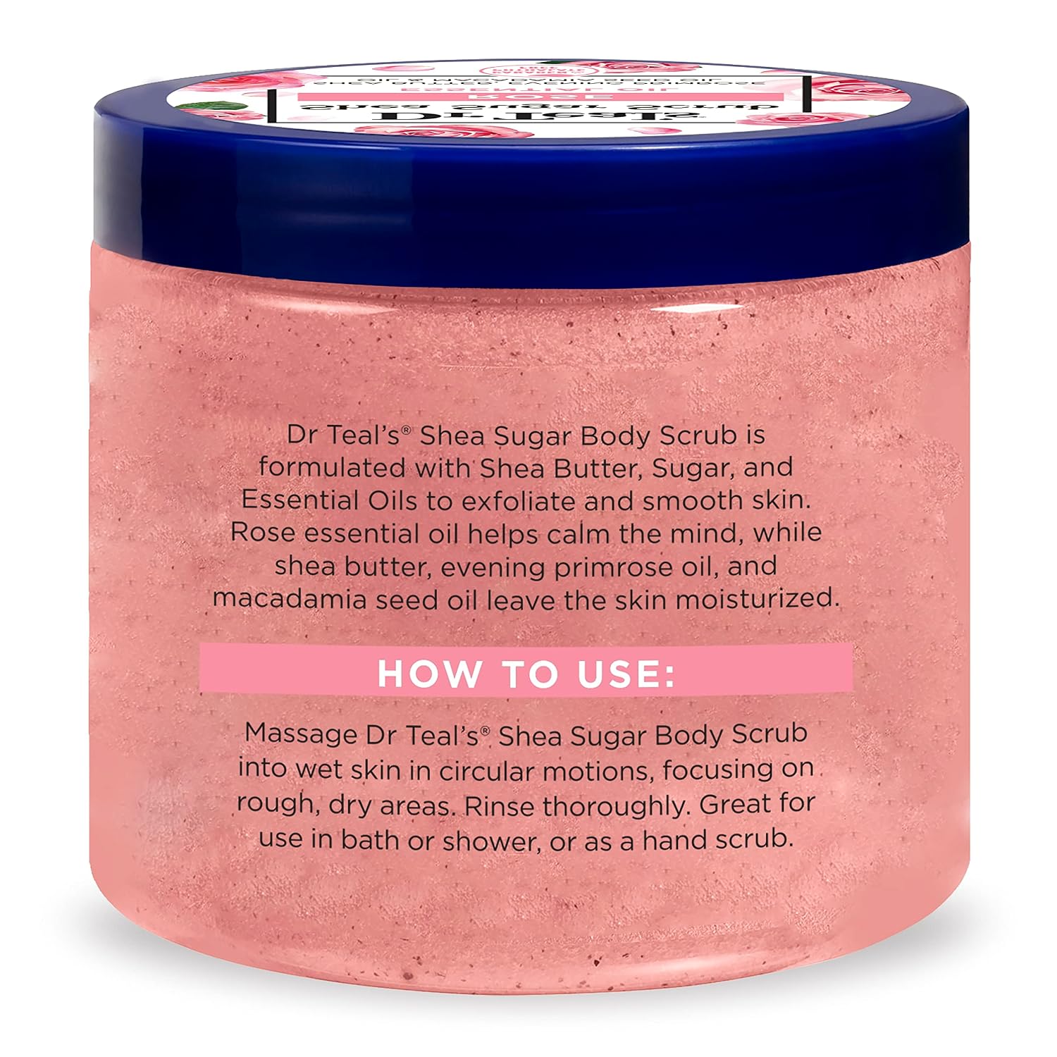 Dr Teal's Shea Sugar Body Scrub, Cannabis Sativa Hemp Seed Oil with Essential Oils, 19 oz (Pack of 3)