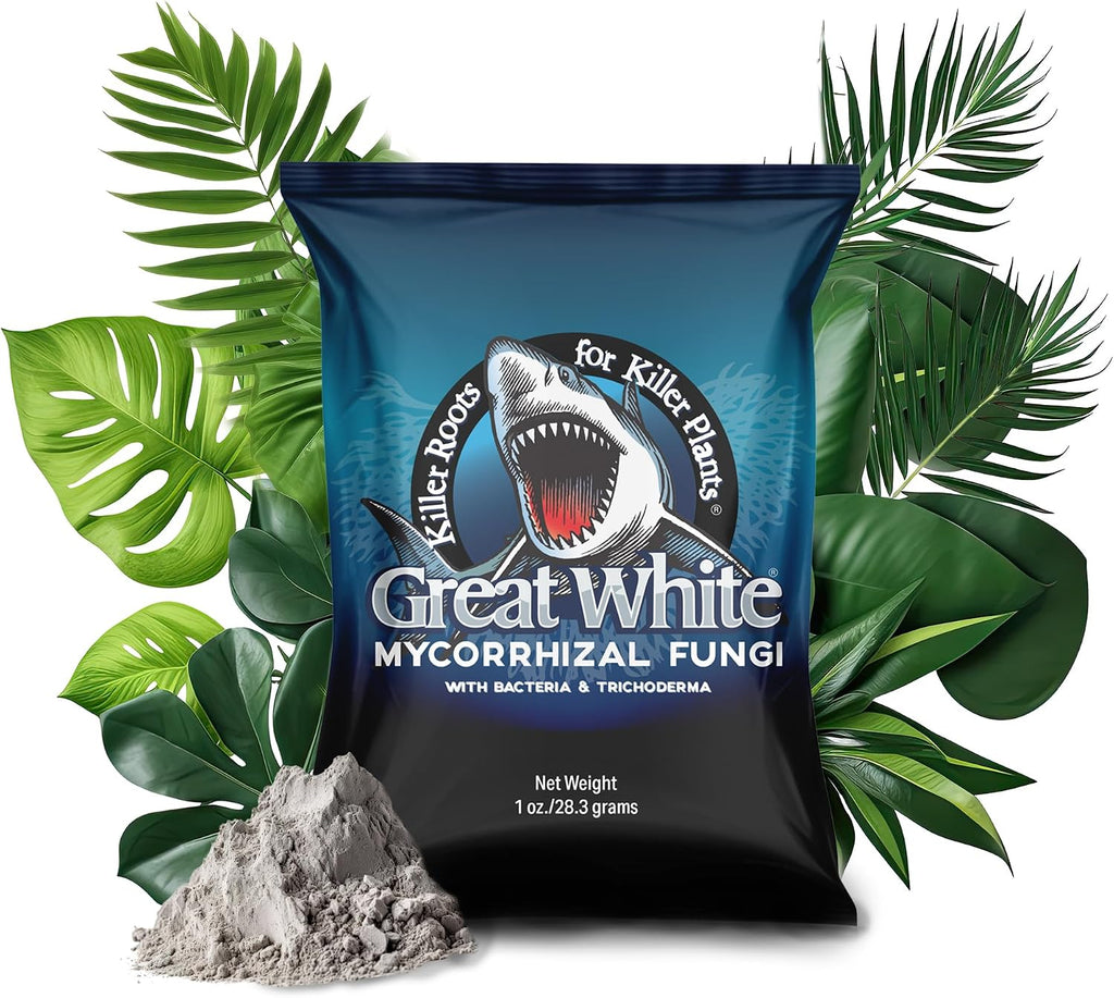 Great White Mycorrhizal Fungi 1 oz, Beneficial Bacteria for Plant Growth, Root Stimulator, Concentrated 3-in-1 Formula by Plant Success (1 oz)