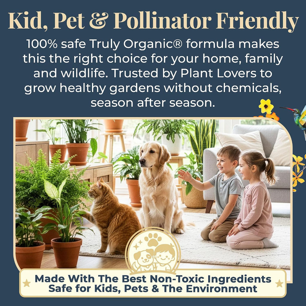 Organic Plant Magic Fertilizer & Plant Food for House Plants & Garden 1/2lb | Makes 32+ Gal of Organic Water Soluble Fertilizer for Plant Growth use on Vegetables, Flowers, Gardens & Indoor House Plants