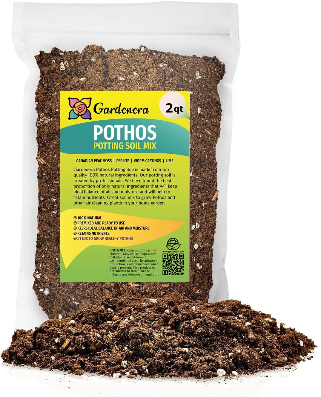 Premium JUST-ADD-Water Potting Soil Mix - Optimal Nutrient-Rich Blend for Thriving and HIGH-Yield Herbal Plants - 3 Quart