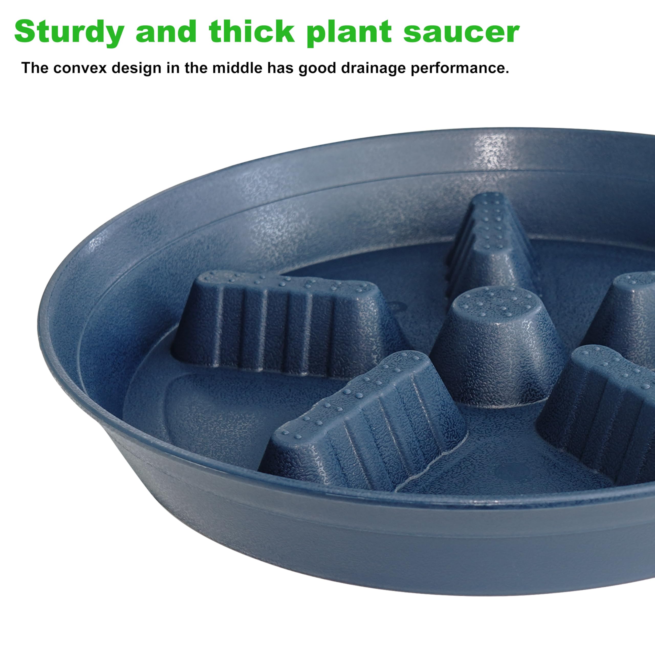 4 Pack Plant Saucer 8 inch, 10 12 14 17 inch, Plant Stand Plastic Plant Saucers for Indoors Outdoor, Heavy Duty Flower Planter Drip Trays for Pots, Pot Saucers for Plants, Grow Bags Saucers