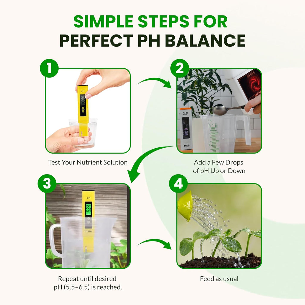 Humboldts Secret pH Up and pH Down Control Kit | Liquid Nutrient Solution Balancer for Plants | for Soil, Hydroponic, Coco, and DWC Systems | Supports Nutrient Absorption and Growth | 8 Ounce