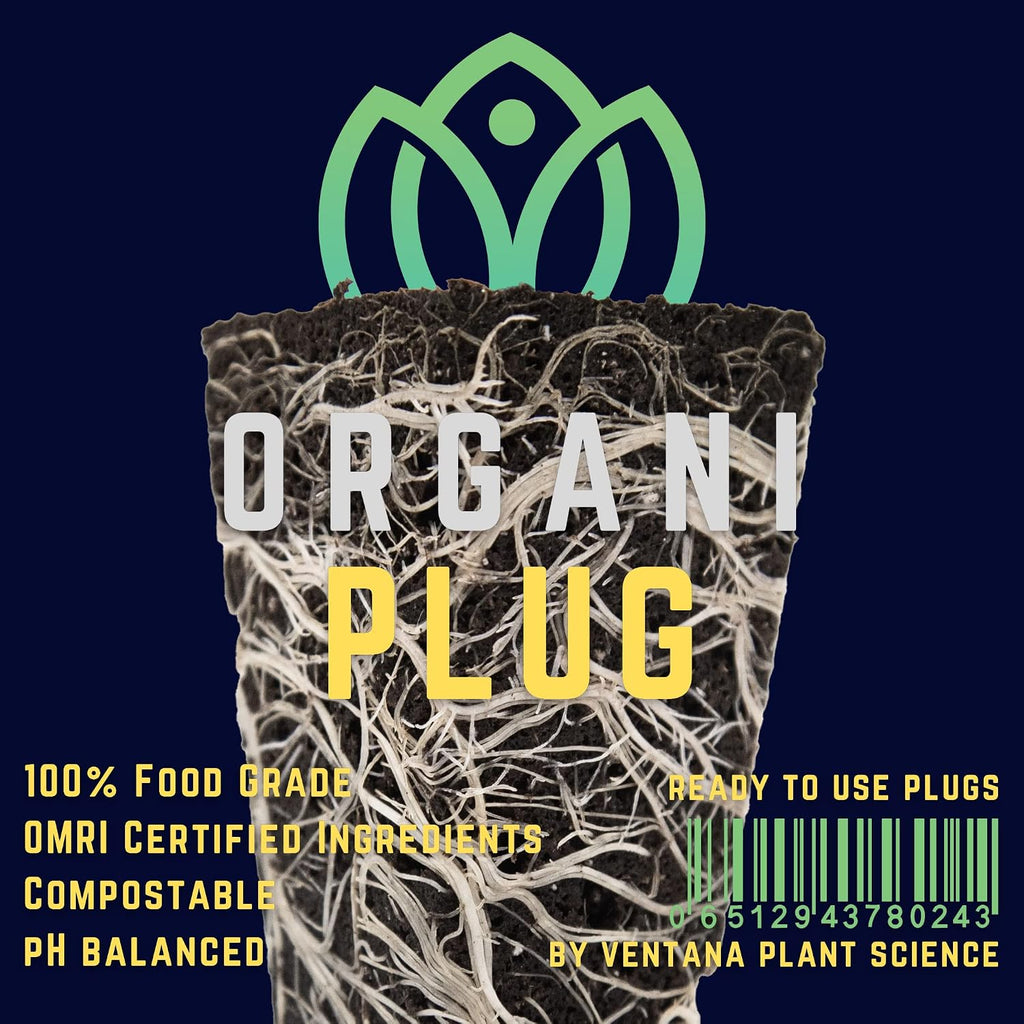 VPS OrganiPlug Hydroponic Seed Starter Plugs, 100 Pack, Rapid Root Planting Pods for Seedling, Clone, Cutting, Promotes Plant, Flower, Vegetable Growth w/Organic Soil Ingredients, Fits Standard Tray
