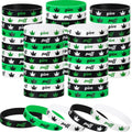 Tigeen Silicone Weed Bracelet Leaf Weed Wristband Birthday Decorations 420 Party Favors Jamaica Favor for Adults Party Accessories