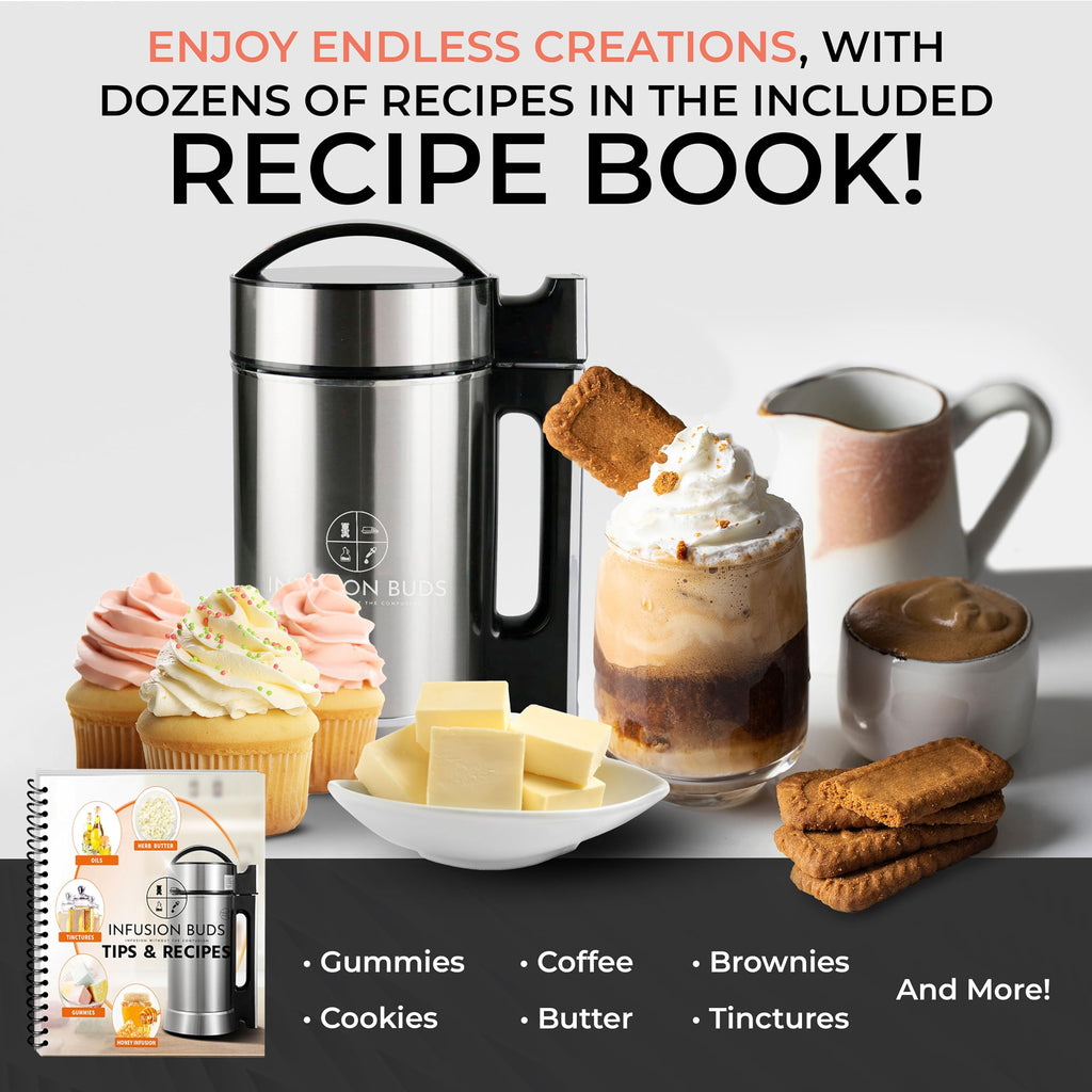 2-in-1 Herb Decarboxylator and Infuser, Oil Infuser & Butter Maker Machine | Magically Decarb Herbs, Infuse Butter Oil and Tinctures, - Complete Kit with Recipe Book & All Accessories, 3 Cups Capacity