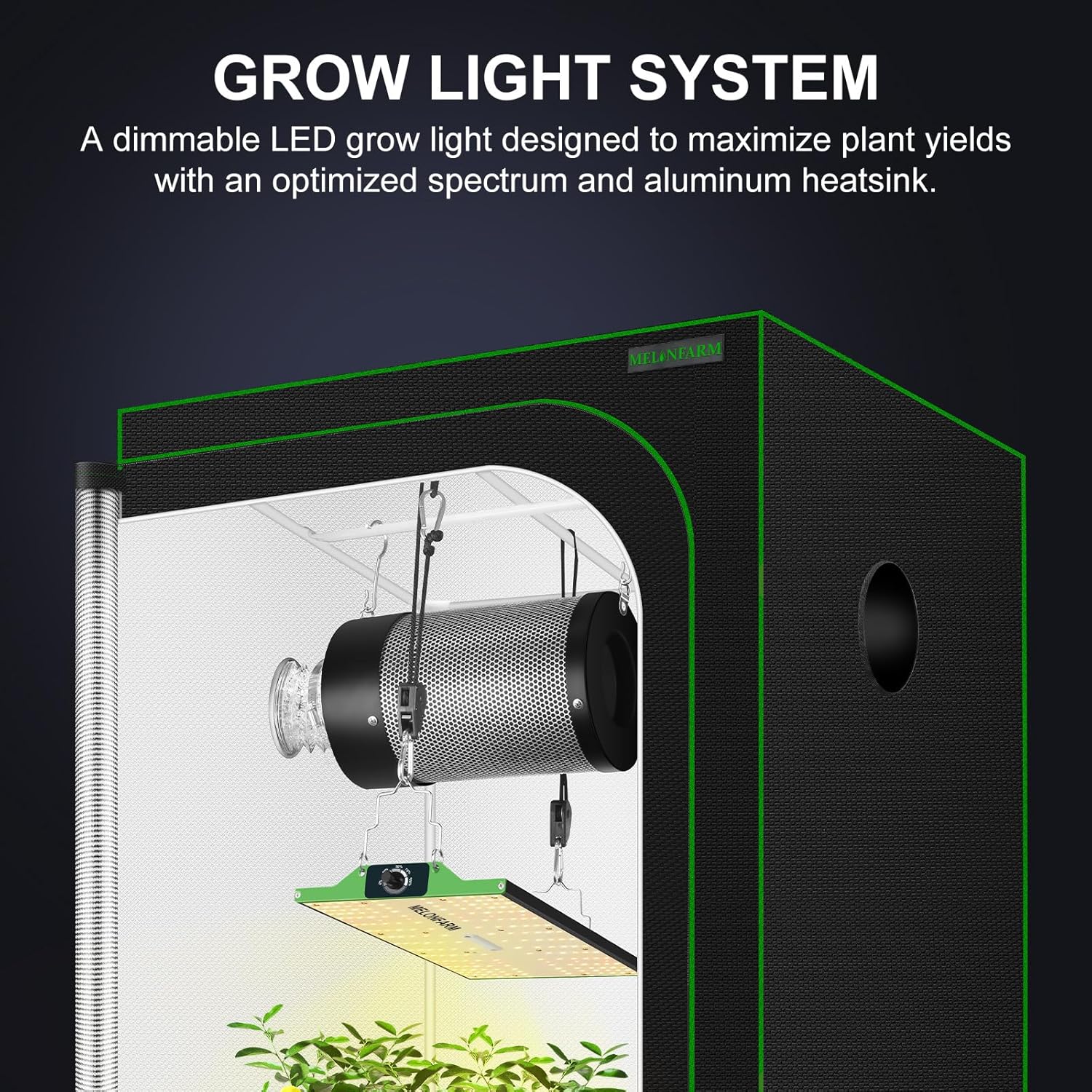 70W Led Grow Light,Meet the Spectral Requirements for Plant Growth,hangable Grow Light for a Variety of Indoor Growing scenarios