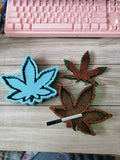 ausuky Cannabis Leaf Shape Coaster Ashtray Mould DIY Silicone Baking Mold