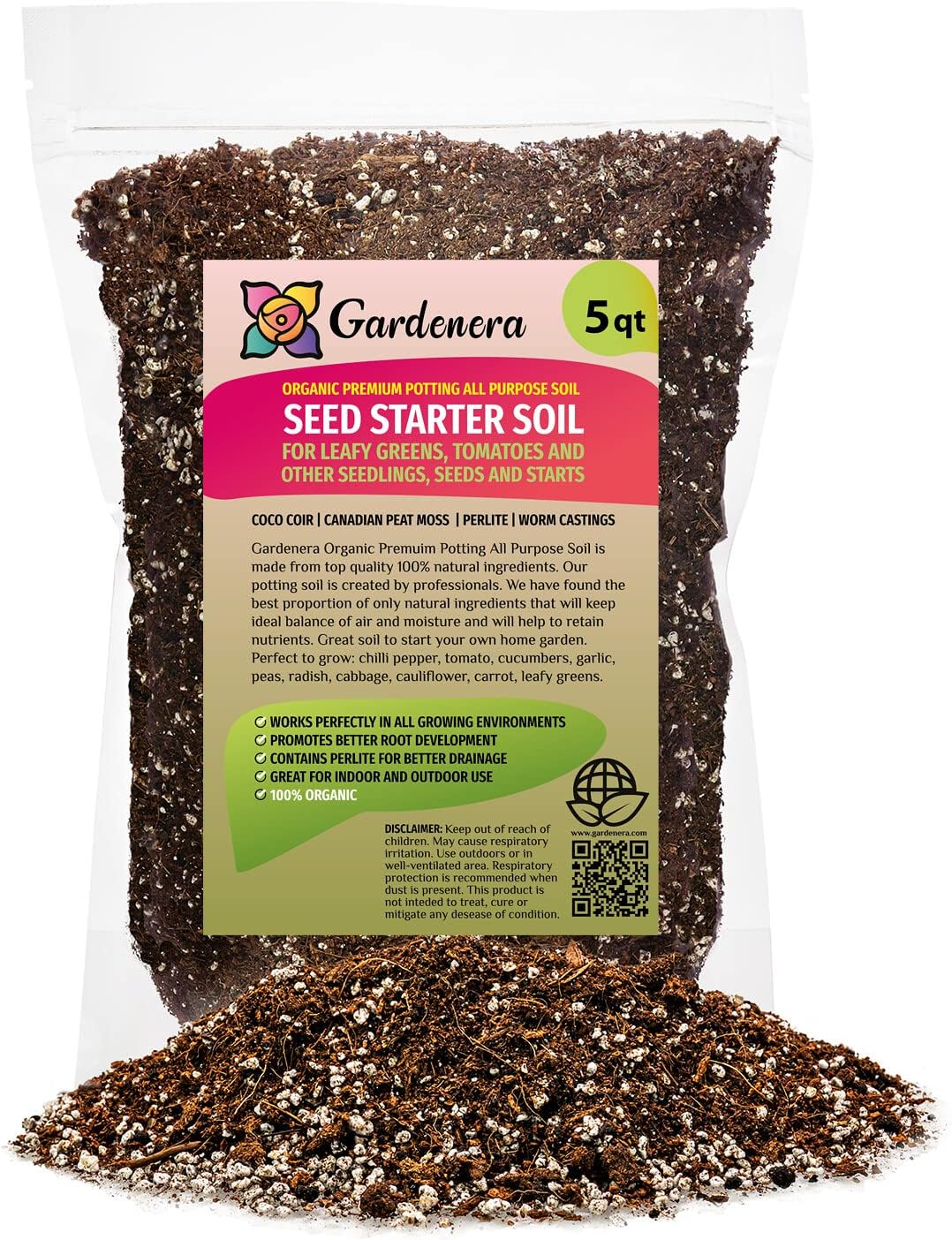 Premium JUST-ADD-Water Potting Soil Mix - Optimal Nutrient-Rich Blend for Thriving and HIGH-Yield Herbal Plants - 3 Quart