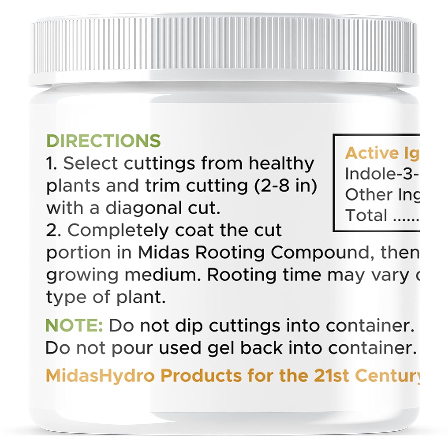 Rooting Hormone for Cuttings – .35 IBA Rooting Hormone - Cloning Gel Key to Plant Cloning - Midas Hydro Fast Growth Progatating Gel for Cuttings - Rooting Gel for Professional and Home Based Growers