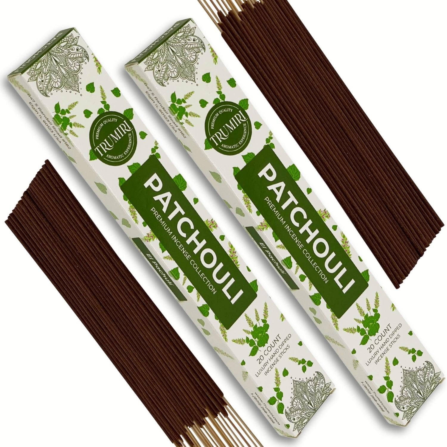 Cannabis Scented Incense Sticks - Total 40 Insence-Sticks - Dual Pack of 20 Insense - Inciensos - Inscents - Natural Non Toxic Ingredients - Incents - Incence - Inscense - Insents