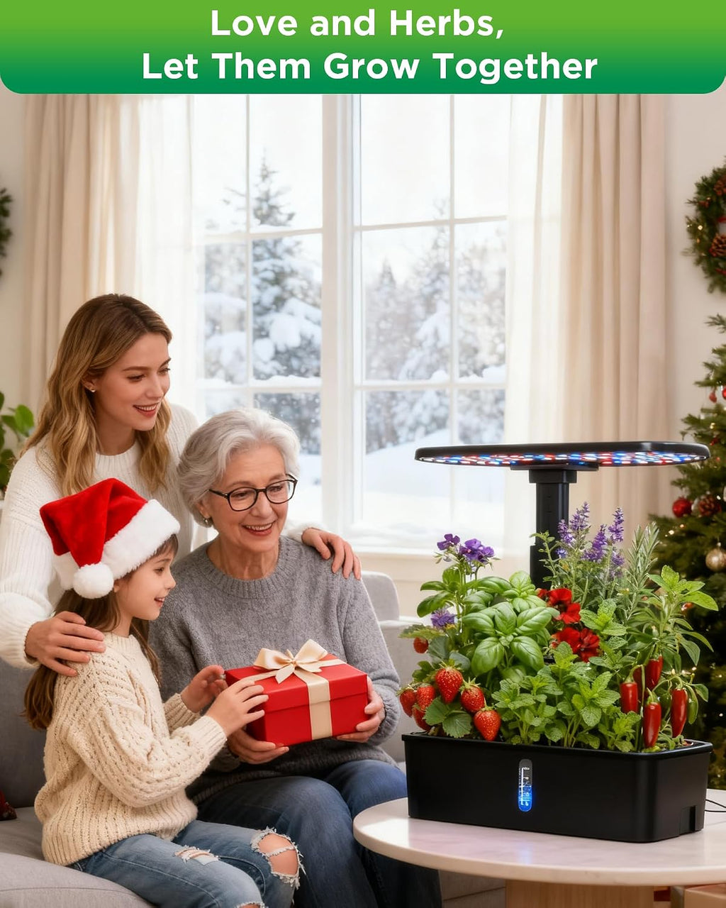 Hydroponics Growing System Kit 12 Pods Indoor Garden, Hydroponic Indoor Herb Garden Kit with Grow Light, Smart in Door Gardening Gifts for Women, Adjustable Height, Auto Timer, Quiet Pump