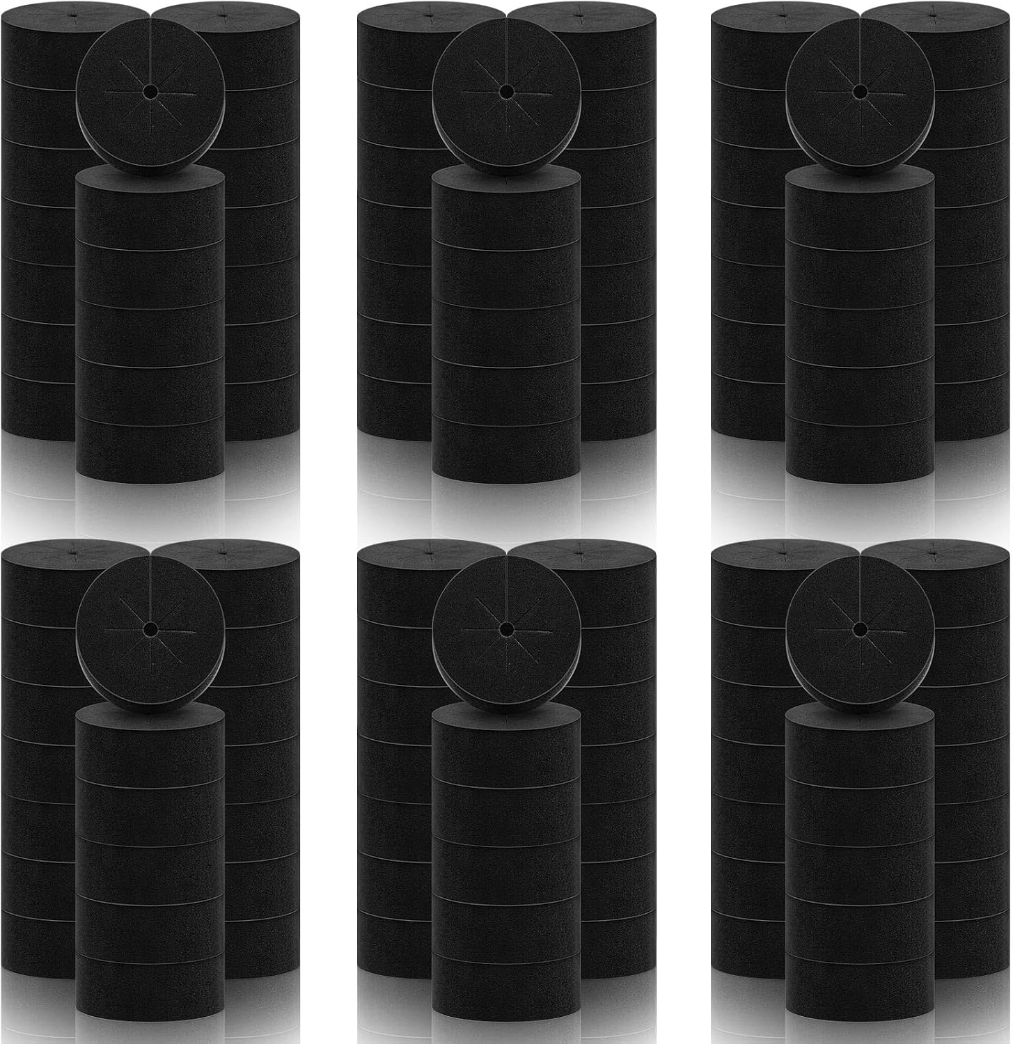 Lallisa 240 Pcs Clone Collars 2 Inch Foam Inserts for Hydroponic Cloning Machines Fits 2" Net Pots Reusable Collars for Hydroponics Plant Germination in DIY Cloner and Clone Machines (Multicolor)