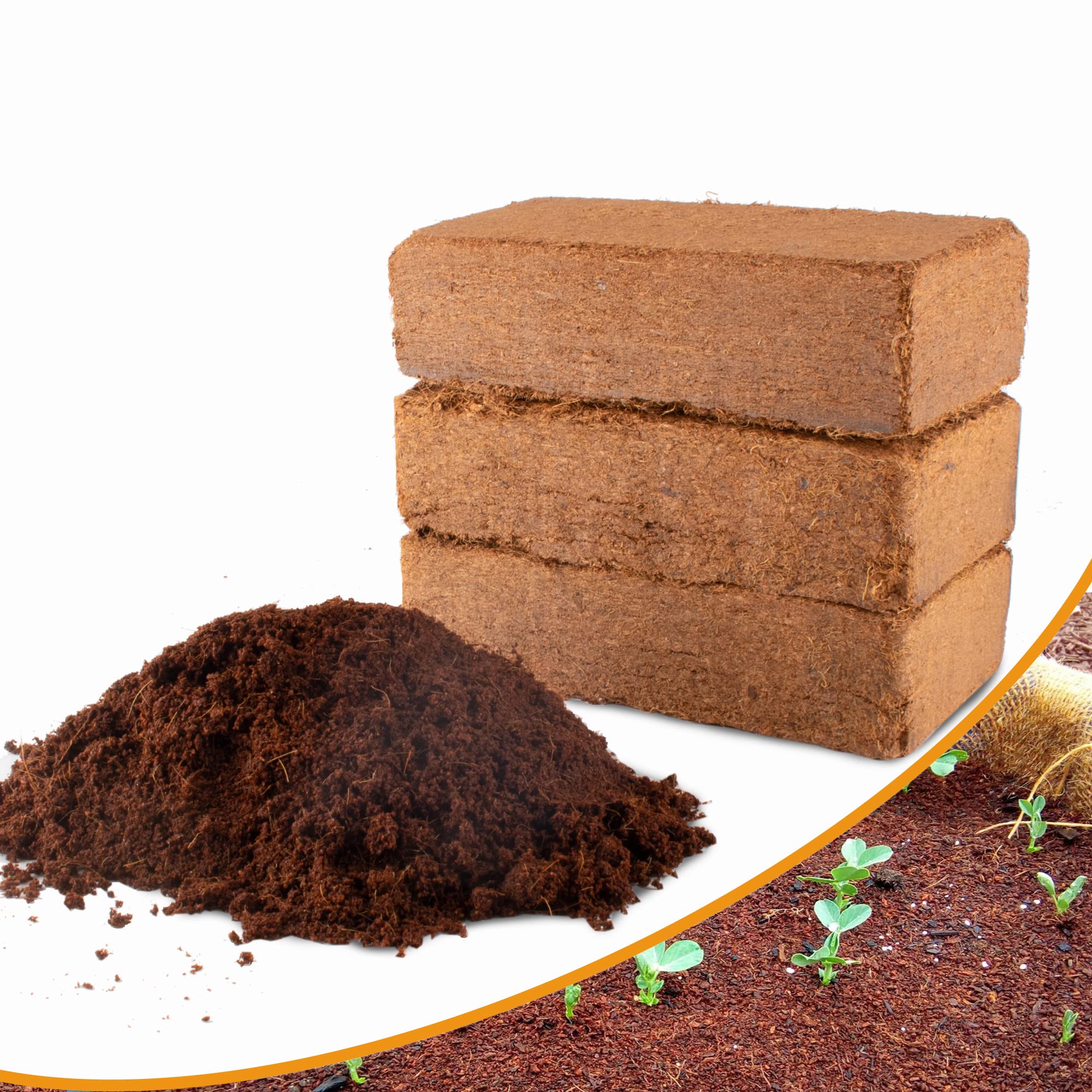 9-Pack Premium Organic Coco Coir Bricks for Plants - Low EC & pH Balance - 100% Natural Peat Moss Mix with Coconut Husk Fiber - Perfect for Gardening, Potting Soil Substrate - 12.6 lbs