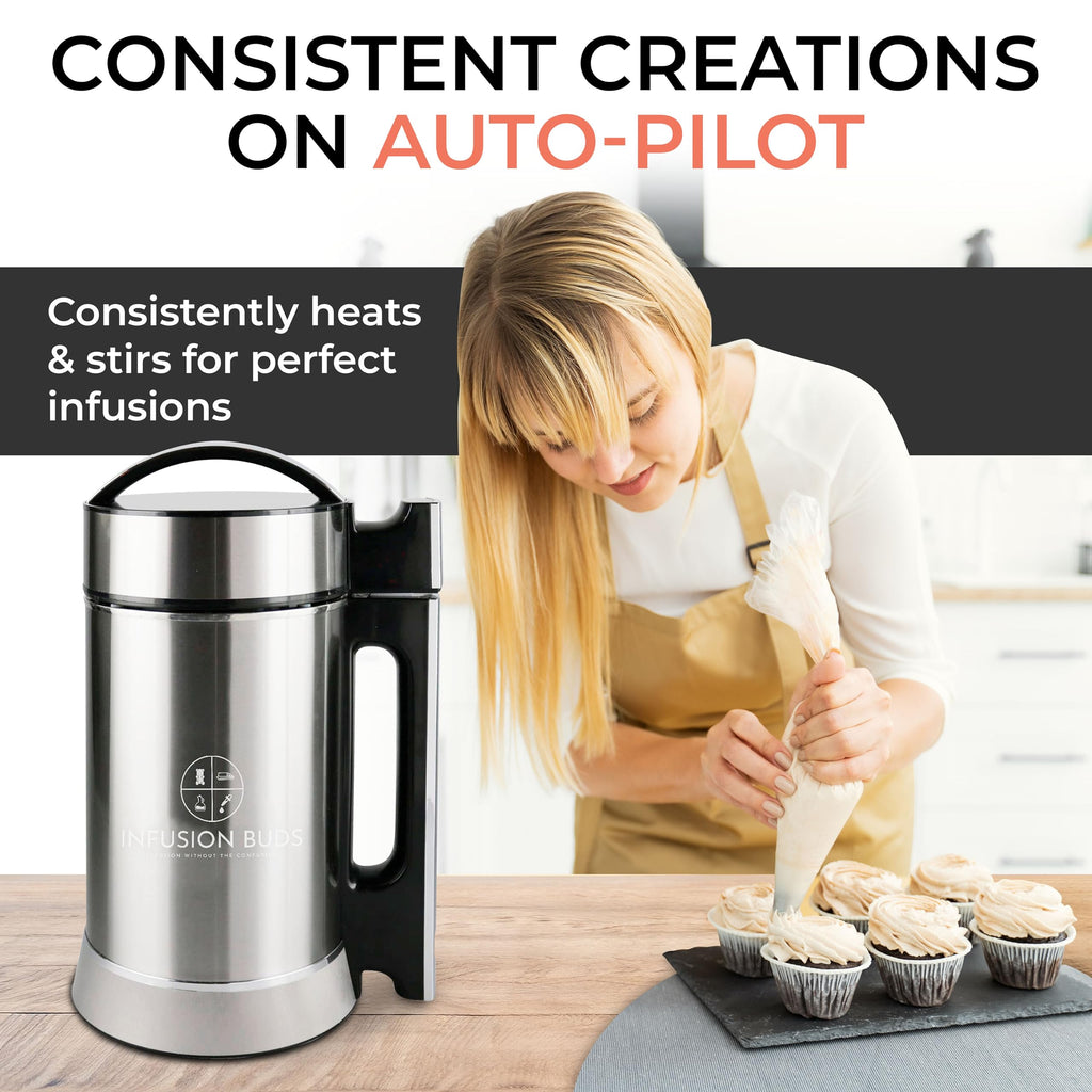 2-in-1 Herb Decarboxylator and Infuser, Oil Infuser & Butter Maker Machine | Magically Decarb Herbs, Infuse Butter Oil and Tinctures, - Complete Kit with Recipe Book & All Accessories, 3 Cups Capacity