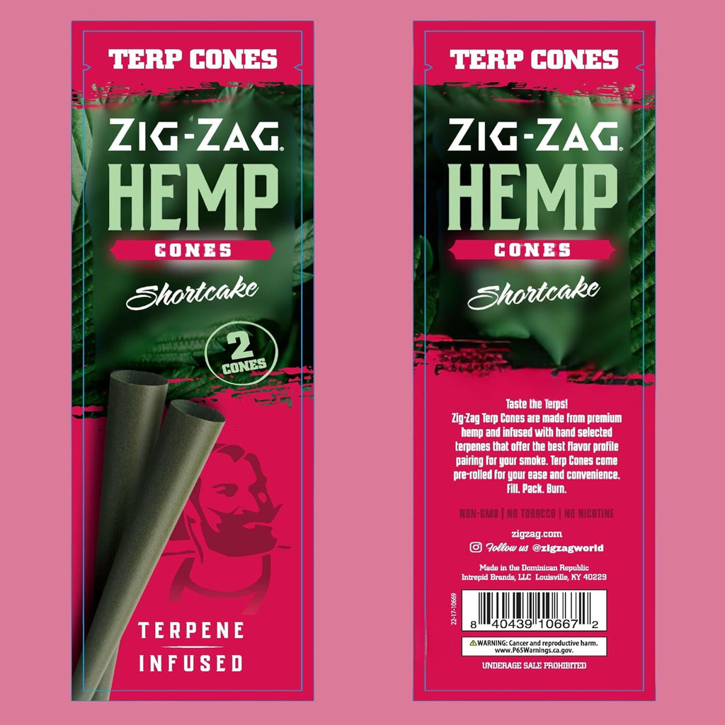 ZIG-ZAG Natural Infused Hemp Cones - Grand Daddy Purp - Pre Rolled - 15 Packs (2 Cones/Pack) - Convenient & Consistent - Prerolled