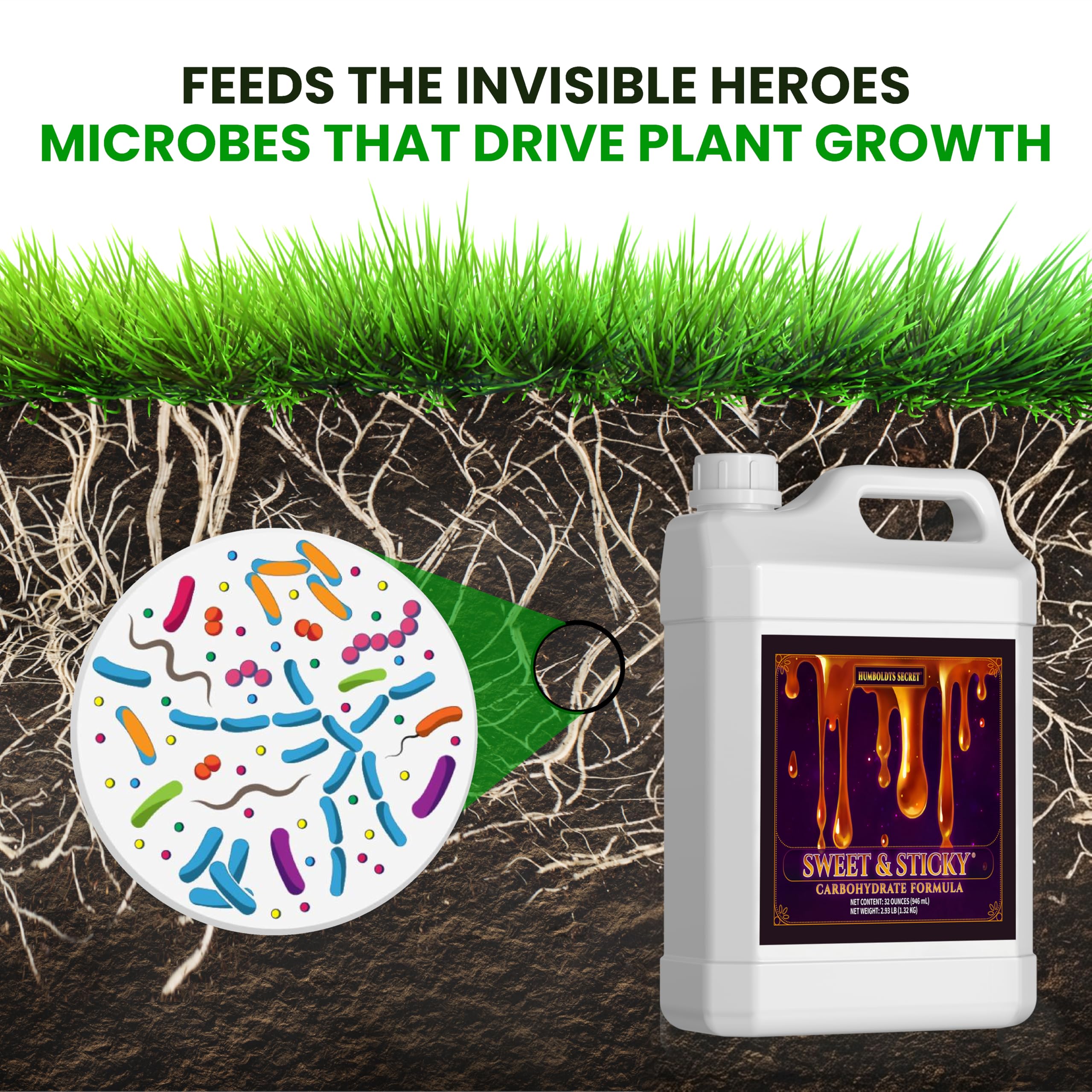 Humboldts Secret Sweet & Sticky Carbohydrate and Saccharide Plant Energy Additive | Indoor and Outdoor Plant Nutrients Enhancer for Growth and Aroma | Boosts Flavor and Development | 1 Gallon