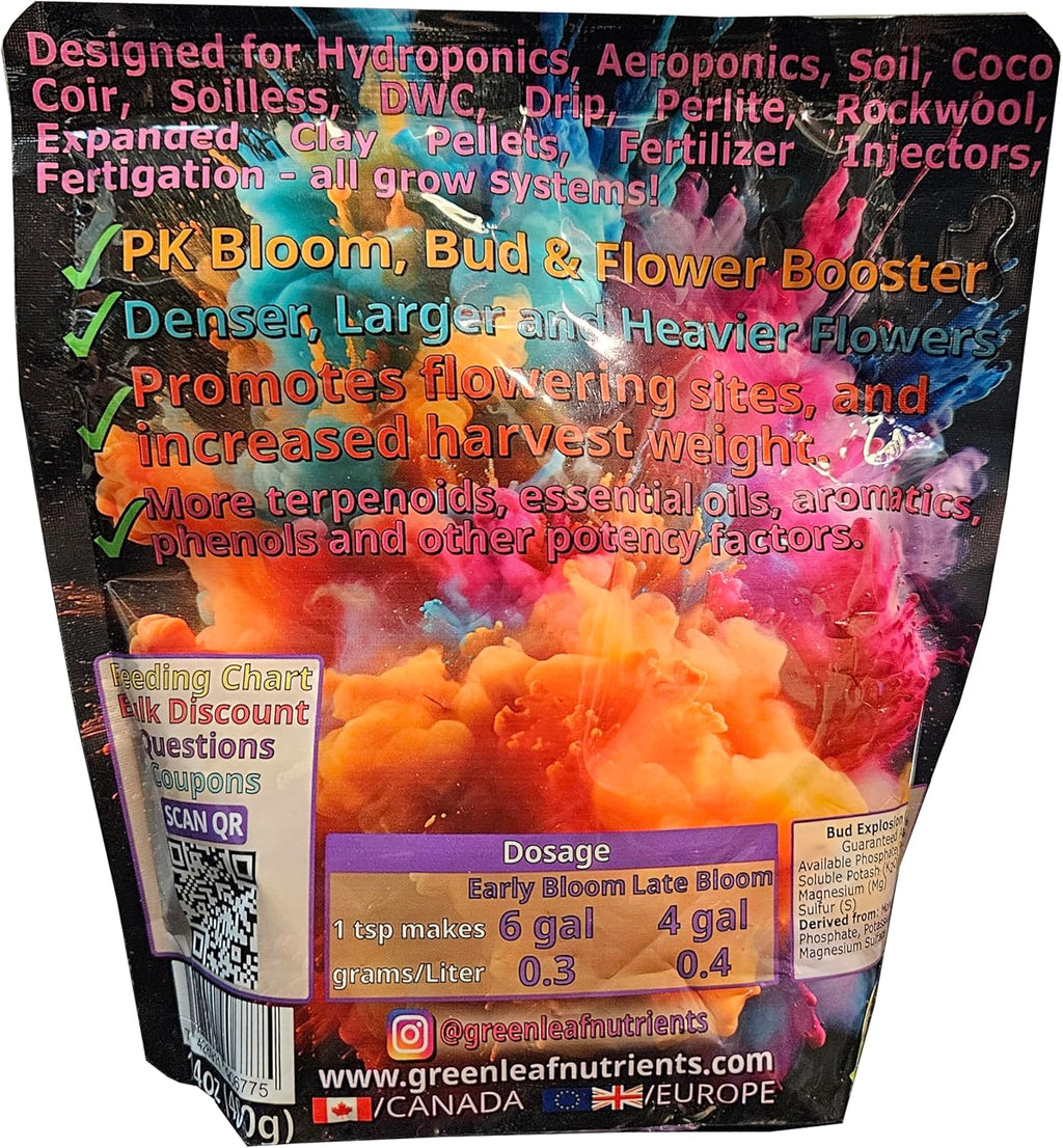 Bud Explosion PK Bloom Budding Fruiting Flowering Booster for Soil and Hydroponics