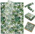 100 Sheets Marijuana Leaf Tissue Paper Sheets - Cannabis Printed Tissue Paper Bulk, 14x20 Inch for Gift Wrapping, Hawaii Party Decorations, Birthday, Gift Packaging