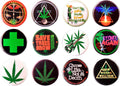 Pack-12 Medical Cannabis Magnets Classic Bundle # 2, 2.25" Diameter