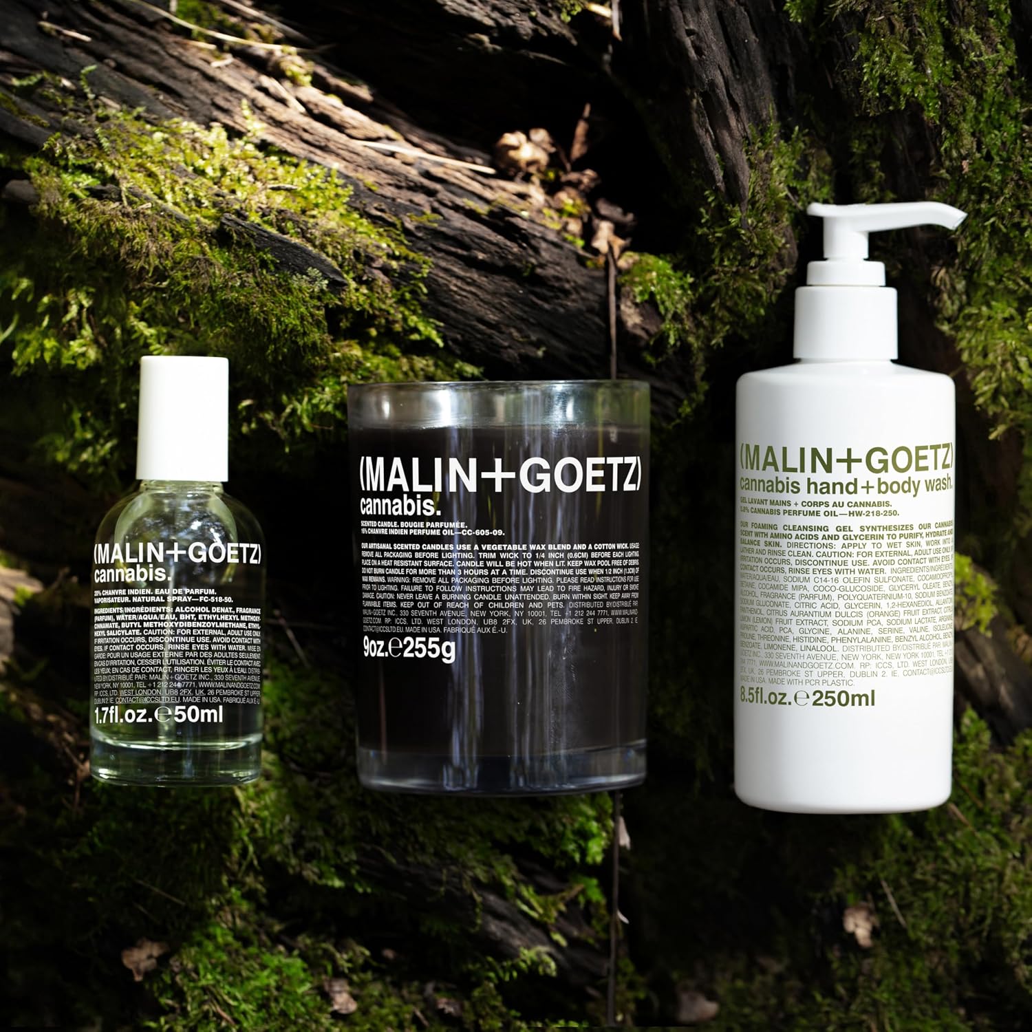 MALIN+GOETZ 9oz Scented Candle | Hand-Poured Soy Wax with Unique Fragrance Blends | Clean-Burning, Vegan & Cruelty-Free | Bergamot, Sage, Otto, Tomato, Strawberry, Cannabis, Dark Rum & Leather