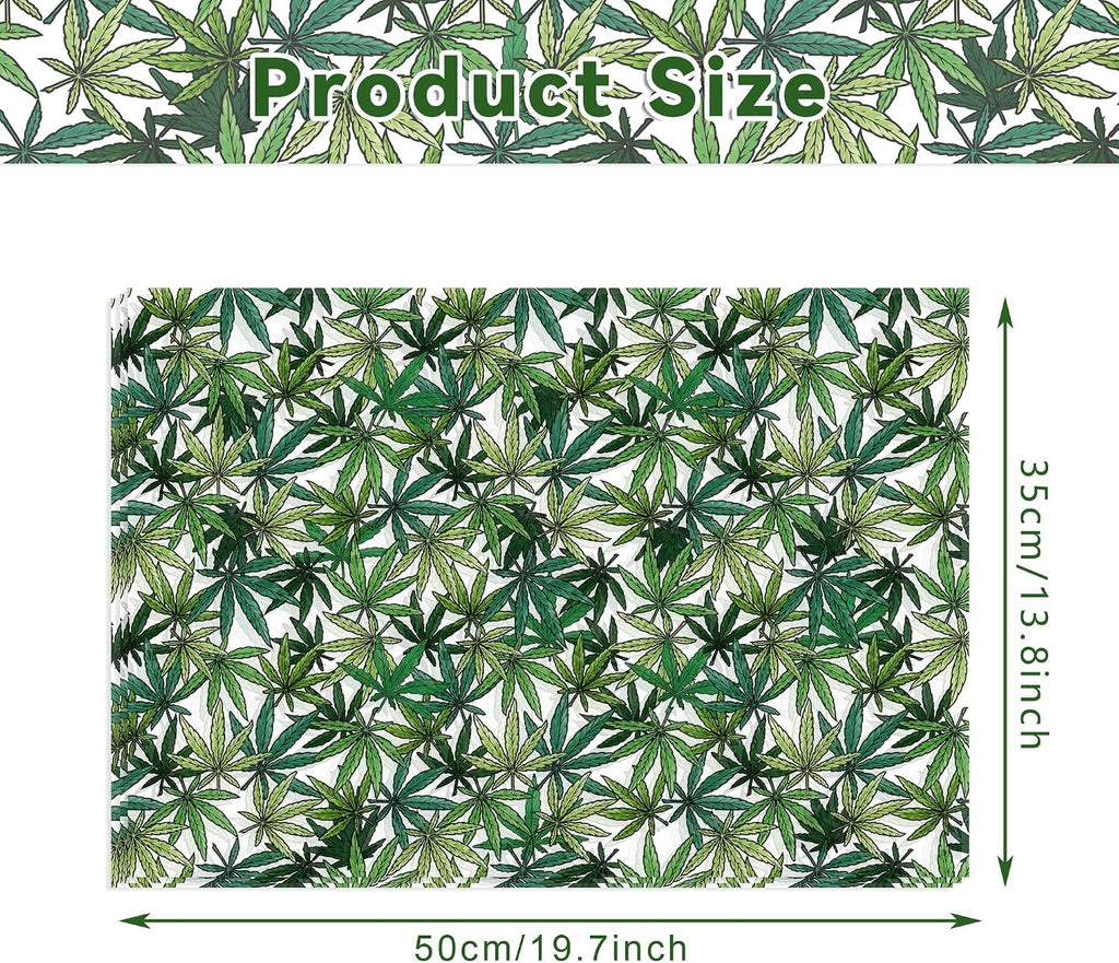 100 Sheets Marijuana Leaf Tissue Paper Sheets - Cannabis Printed Tissue Paper Bulk, 14x20 Inch for Gift Wrapping, Hawaii Party Decorations, Birthday, Gift Packaging